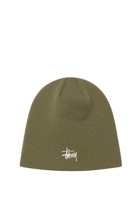 basic skullcap beanie uomo olive STÜSSY | 13210851992