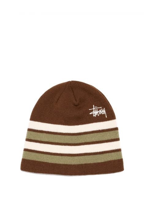 beanie skullcap basic stripe man marrone STÜSSY | 13212361001