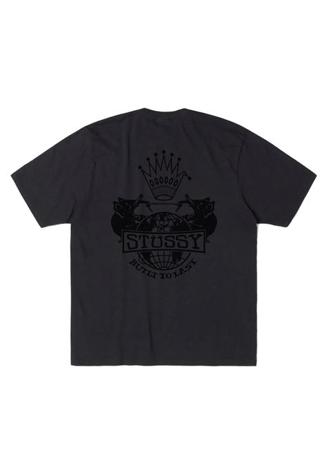 t-shirt built to last pigment dyed nera STÜSSY | 19051250090