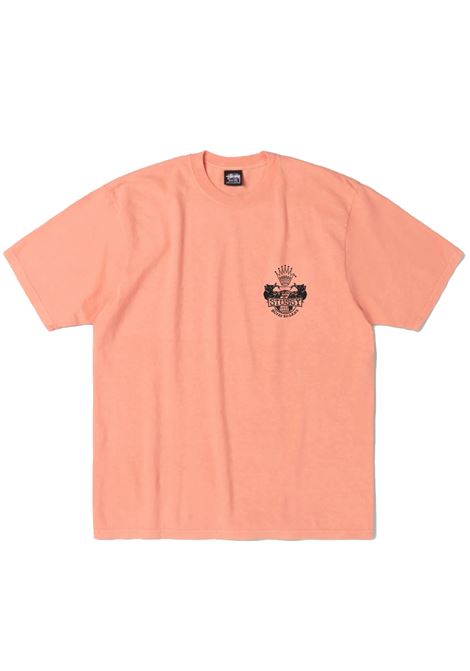 t-shirt built to last pigment dyed uomo pesca STÜSSY | 190512520117