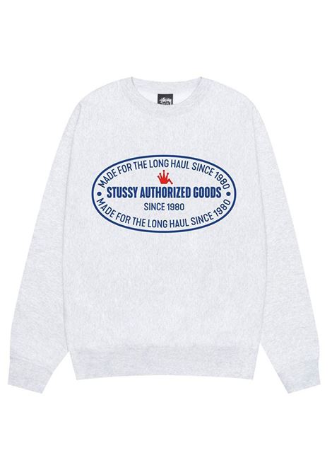 felpa authorized crew uomo grigia STÜSSY | 19151220062
