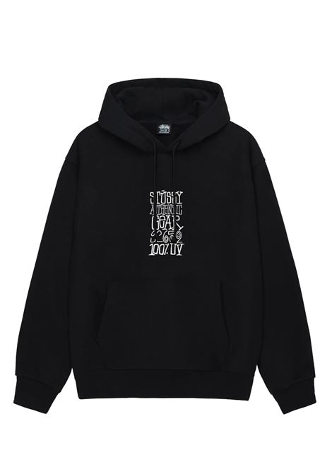 felpa Replica Fake gear hood uomo nera STÜSSY | 19251240001