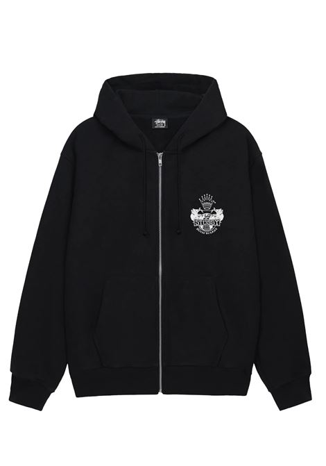 felpa built to last zip hood uomo nera STÜSSY | 19751250001