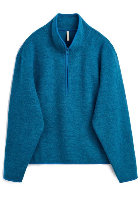 delpa wool half zip uomo blu ghiaccio SUNFLOWER | 2055227