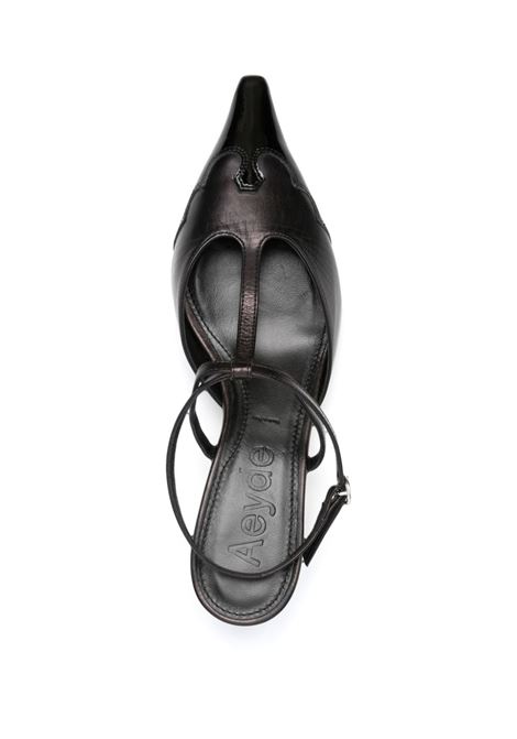 scarpe con tacco saga donna nero in pelle AEYDE | A11-PU-GRGS35KT57-SS24-800-055BLACK