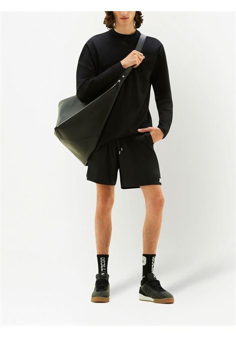 bermuda sport lycra football uomo neri in poliestere COURRÈGES | 123JSH017JS00459999