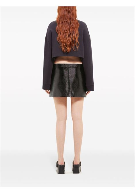 gonna buckle zipped vinyl donna nera in poliuretano COURRÈGES | 124CJU154VY00149999