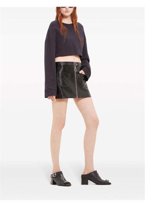 gonna buckle zipped vinyl donna nera in poliuretano COURRÈGES | 124CJU154VY00149999