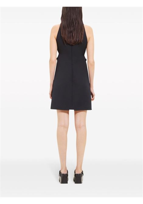 abito slash buckle twill donna nero in poliestere COURRÈGES | 124CRO369PL00079999