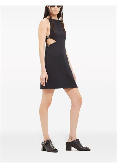 abito slash buckle twill donna nero in poliestere COURRÈGES | 124CRO369PL00079999