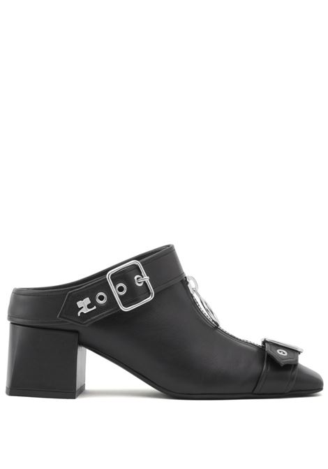 mules gogo donna neri in pelle COURRÈGES | 124SCS096CV00279999