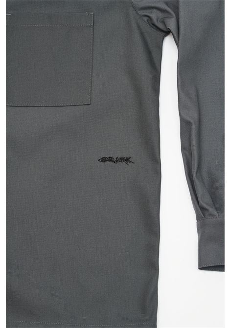 camicia processing overshirt uomo grigia in cotone GR10K | SS24GR2AMCVCG