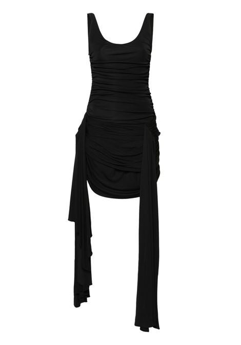 abito braped donna nero in viscosa MUGLER | 24S1RO158660091999