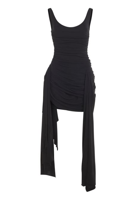 abito braped donna nero in viscosa MUGLER | 24S1RO158660091999
