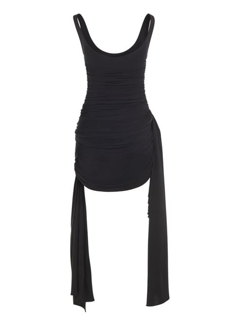 abito braped donna nero in viscosa MUGLER | 24S1RO158660091999