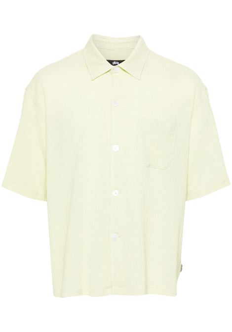 camicia flat bottom crinkled uomo gialla in poliestere STÜSSY | 11103240412