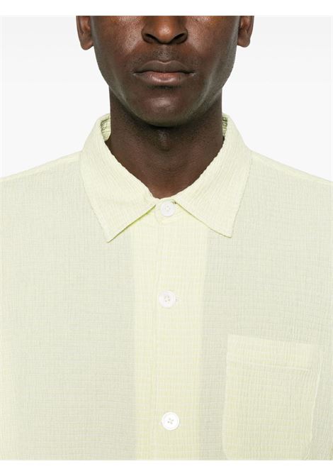 camicia flat bottom crinkled uomo gialla in poliestere STÜSSY | 11103240412