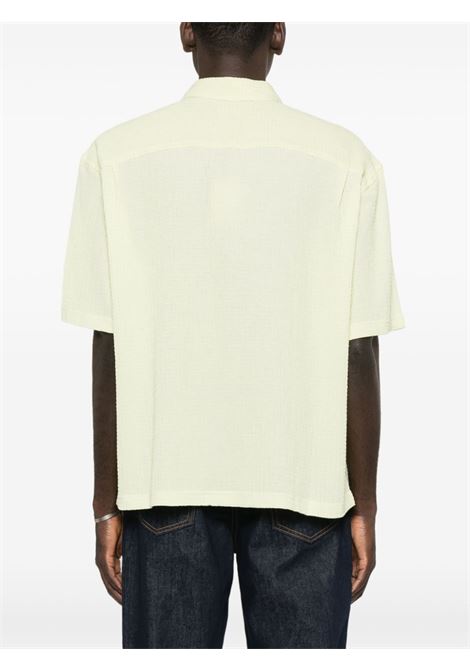 camicia flat bottom crinkled uomo gialla in poliestere STÜSSY | 11103240412