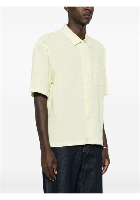 camicia flat bottom crinkled uomo gialla in poliestere STÜSSY | 11103240412