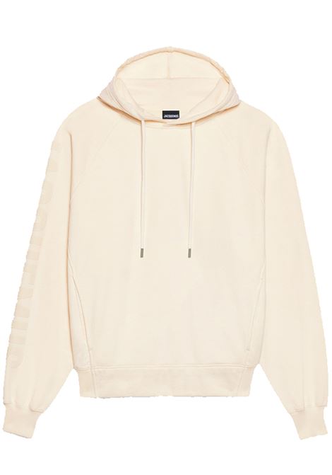 felpa le hoodie typo unisex beige in cotone JACQUEMUS | 245JS234-2341130