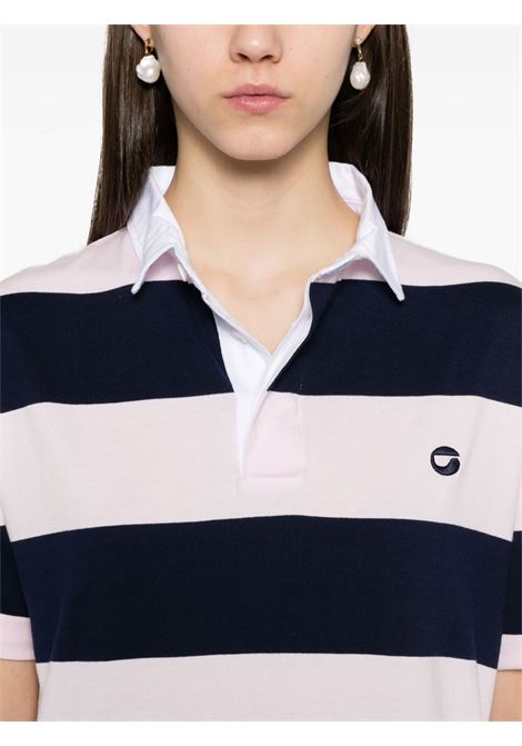 abito lungo strieped polo donna navy e rosa COPERNI | COPJS120F5026PNKBLU