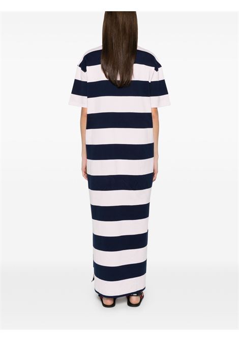 abito lungo strieped polo donna navy e rosa COPERNI | COPJS120F5026PNKBLU