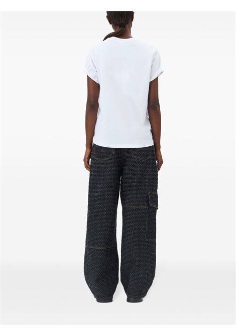 t-shirt kitten donna bianca GANNI | T4060151