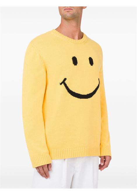 maglione smiley uomo giallo MOSCHINO | 251ZZ091502070028