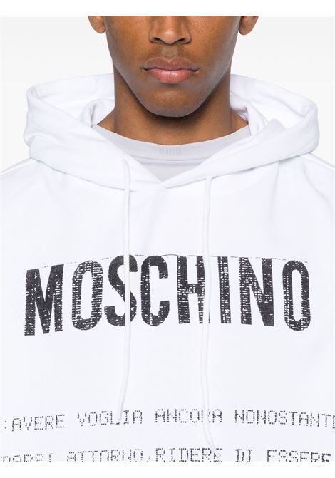 felpa message print uomo bianca MOSCHINO | 251ZZ170702281001