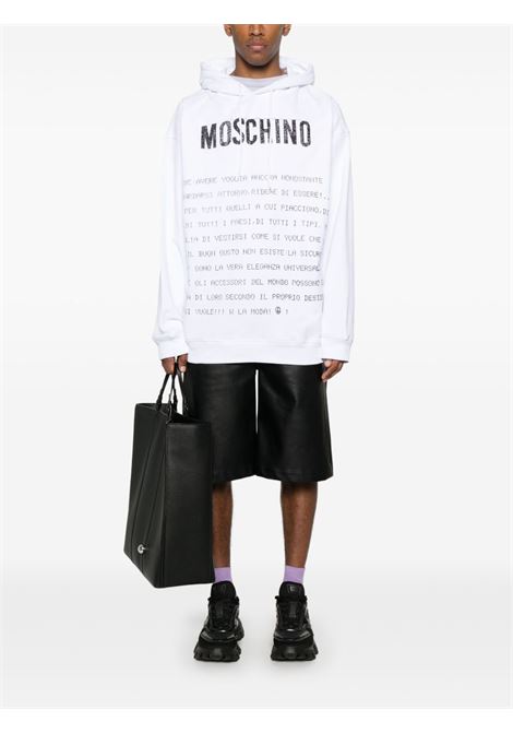 felpa message print uomo bianca MOSCHINO | 251ZZ170702281001