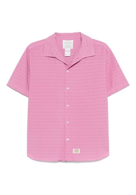 sun stripy cotton shirt uomo rosa RANRA | AMSS25SS01594C408