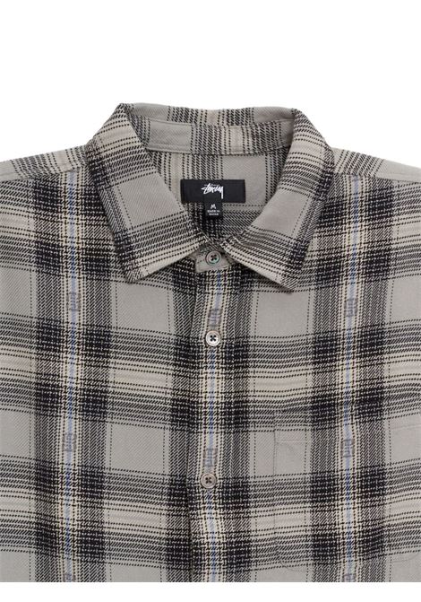 motif plaid shirt uomo grigia STÜSSY | 11103520008