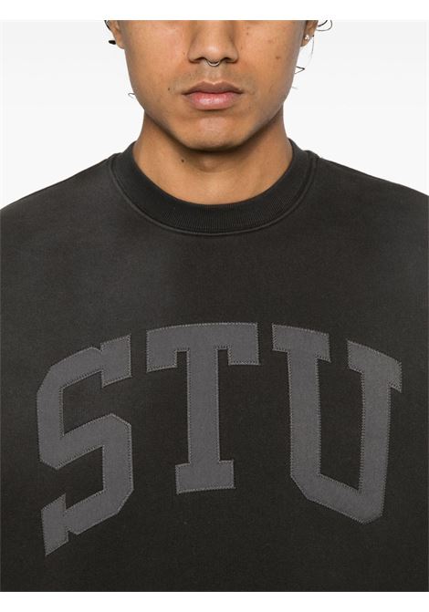stu applique crew uomo nera STÜSSY | 1185770001