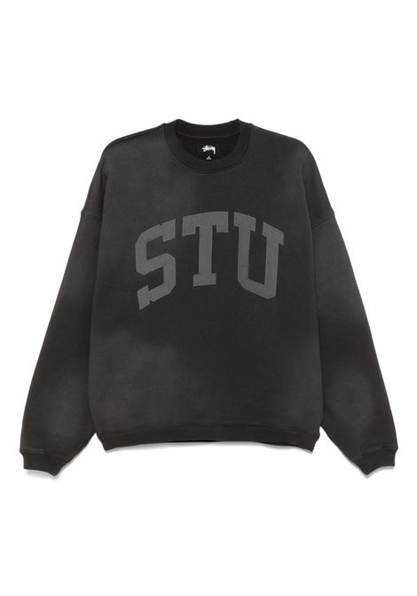 stu applique crew uomo nera STÜSSY | 1185770001