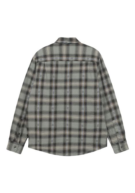 motif plaid shirt uomo grigia STÜSSY | 11103520008
