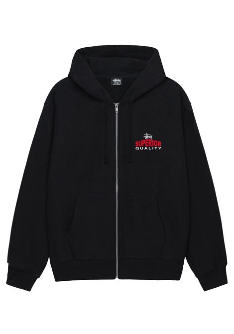 felpa superior quality zip uomo nera STÜSSY | 19751060001