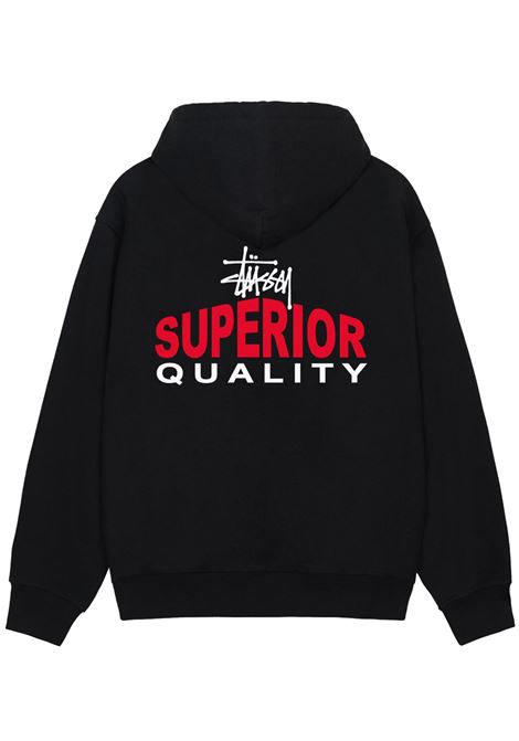felpa superior quality zip uomo nera STÜSSY | 19751060001