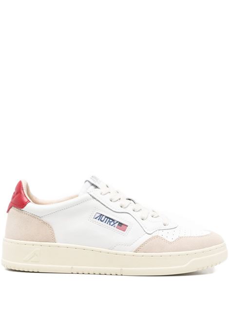 sneakers medalist low aulm ls43 bianche, rosse e crema AUTRY | AULMLS43