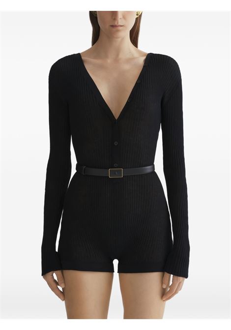 bodysuit knitted buttoned donna nera MUGLER | 26P2BO029011361999
