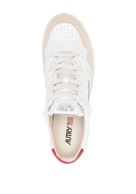sneakers medalist low aulm ls43 bianche, rosse e crema AUTRY | AULMLS43