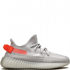 Adidas Yeezy Boost 350 V2 Tail Light replica sneakers showcasing a distinctive orange and gray colorway, featuring the iconic side stripe and a comfortable mesh upper design, perfect for sneaker enthusiasts looking for high-quality alternatives.