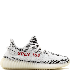 Adidas Yeezy Boost 350 V2 Zebra 2017 Release high-quality replica sneakers showcasing a distinctive black and white striped design, complete with a comfortable silhouette and textured outsole.