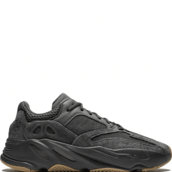 Adidas Yeezy Boost 700 Utility Black replica sneakers showcasing a sleek, all-black design with premium materials and comfortable cushioning, perfect for streetwear enthusiasts.