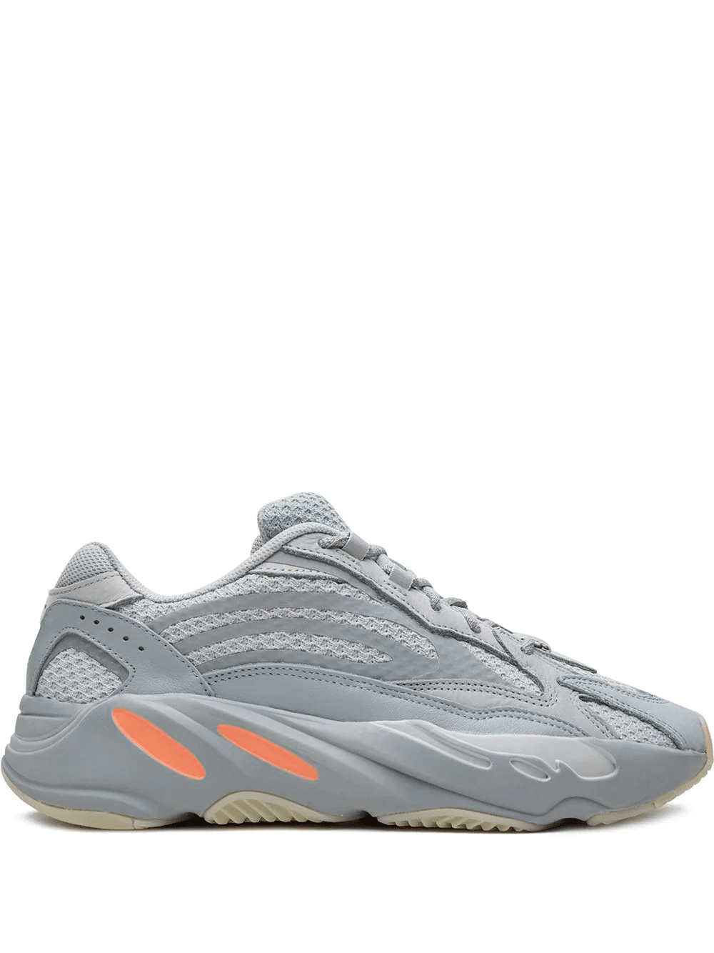Adidas Yeezy Boost 700 V2 Inertia replica sneakers featuring a stylish design with a grey and blue colorway, perfect for sneaker enthusiasts and collectors.