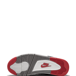 High-quality replica sneakers featuring the Nike Air Jordan 4 Retro Bred 2019 design, showcasing a stylish black and red colorway with classic Air Jordan detailing.