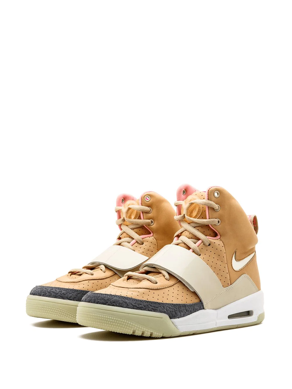 Close-up of Nike Air Yeezy Hi Top Sneakers, showcasing the sleek design and premium materials of these high-quality replica sneakers. Perfect for sneaker enthusiasts looking for stylish and affordable shoes.
