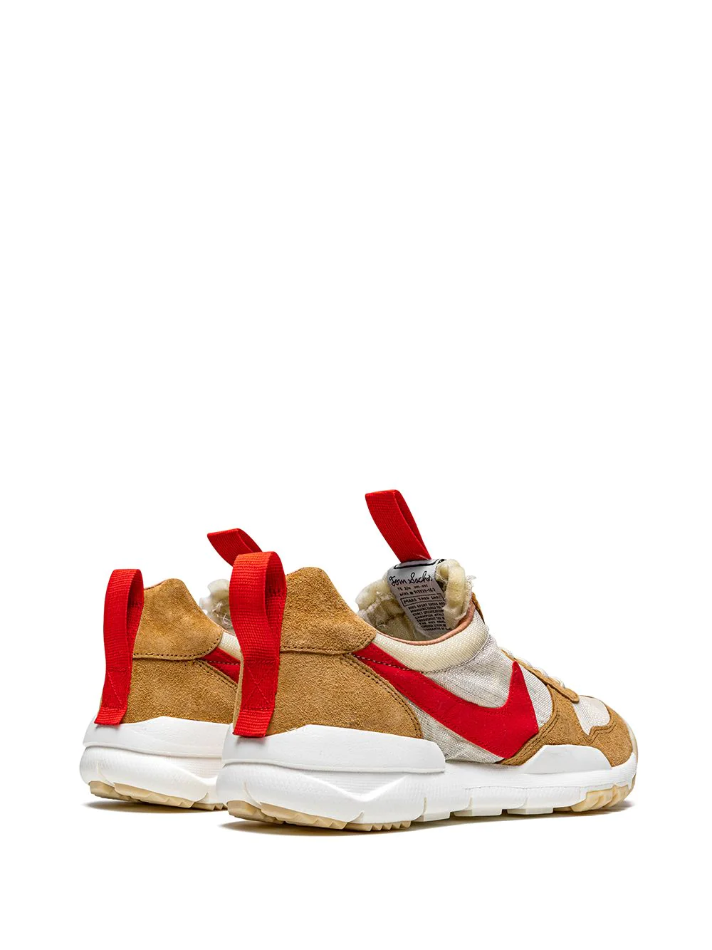 High-quality replica sneakers featuring Nike Mars Yard design, showcasing a stylish blend of beige and red colors, perfect for sneaker enthusiasts looking for fashionable shoes.