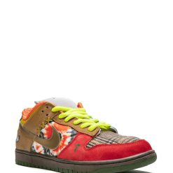 High-quality replica sneakers featuring the iconic Nike SB What The Dunk design, showcasing a vibrant mix of colors and unique patterns, perfect for sneaker enthusiasts looking for stylish shoes.