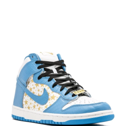 High-quality replica Nike X Supreme SB Dunk High Pro sneakers showcasing a stylish design with bold color accents and premium materials, perfect for sneaker enthusiasts and collectors looking for iconic shoes.
