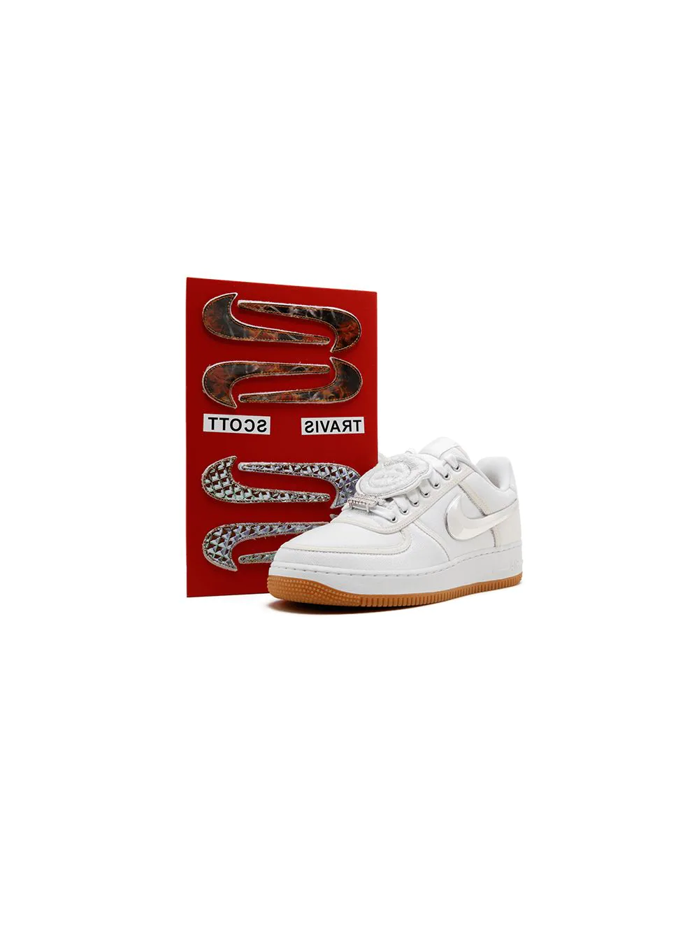 High-quality replica sneakers featuring Nike X Travis Scott Air Force 1 Low design, showcasing a stylish blend of premium materials, unique colorways, and intricate details for ultimate streetwear appeal.